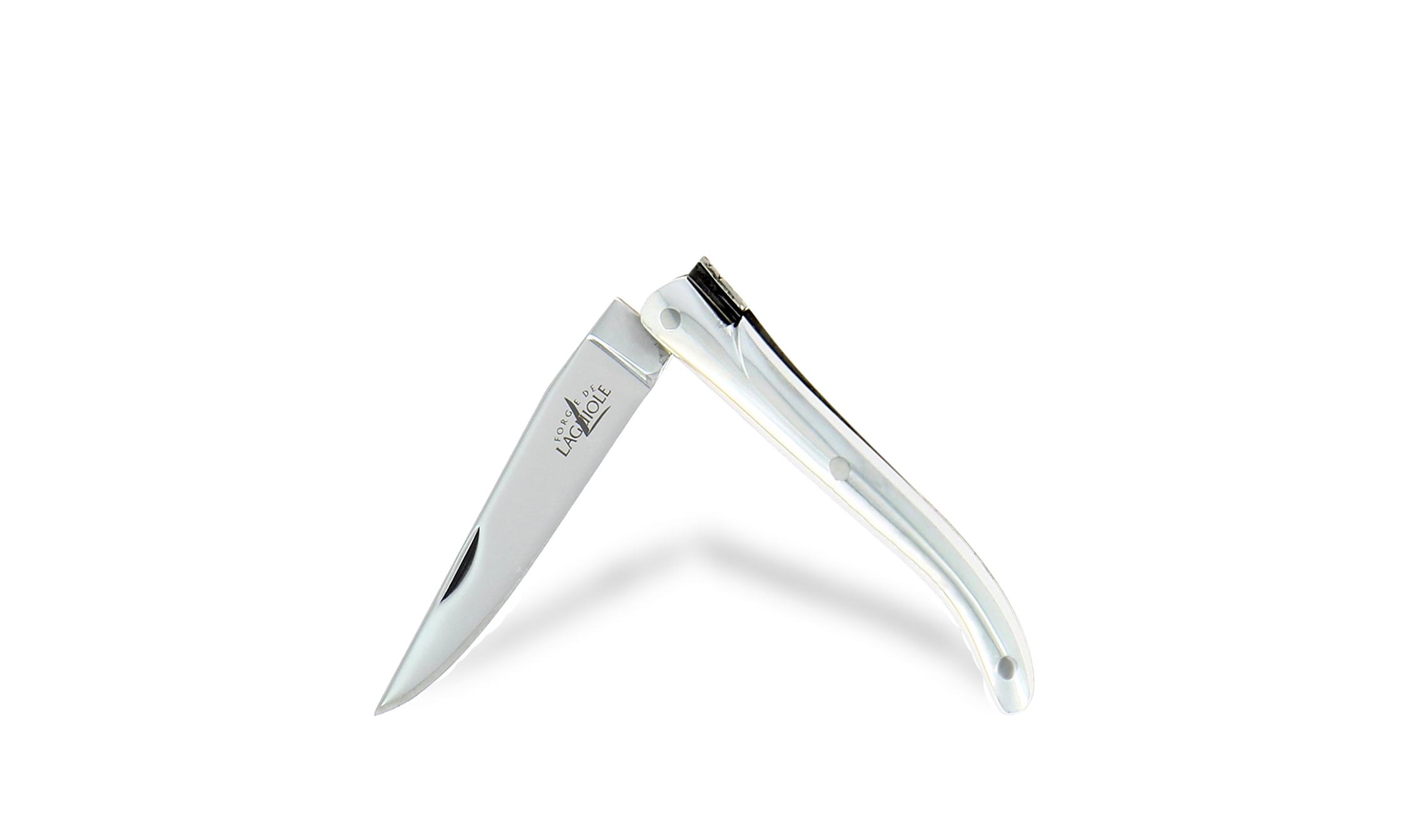 Laguiole Taschenmesser 7cm Aluminium hochglanz poliert