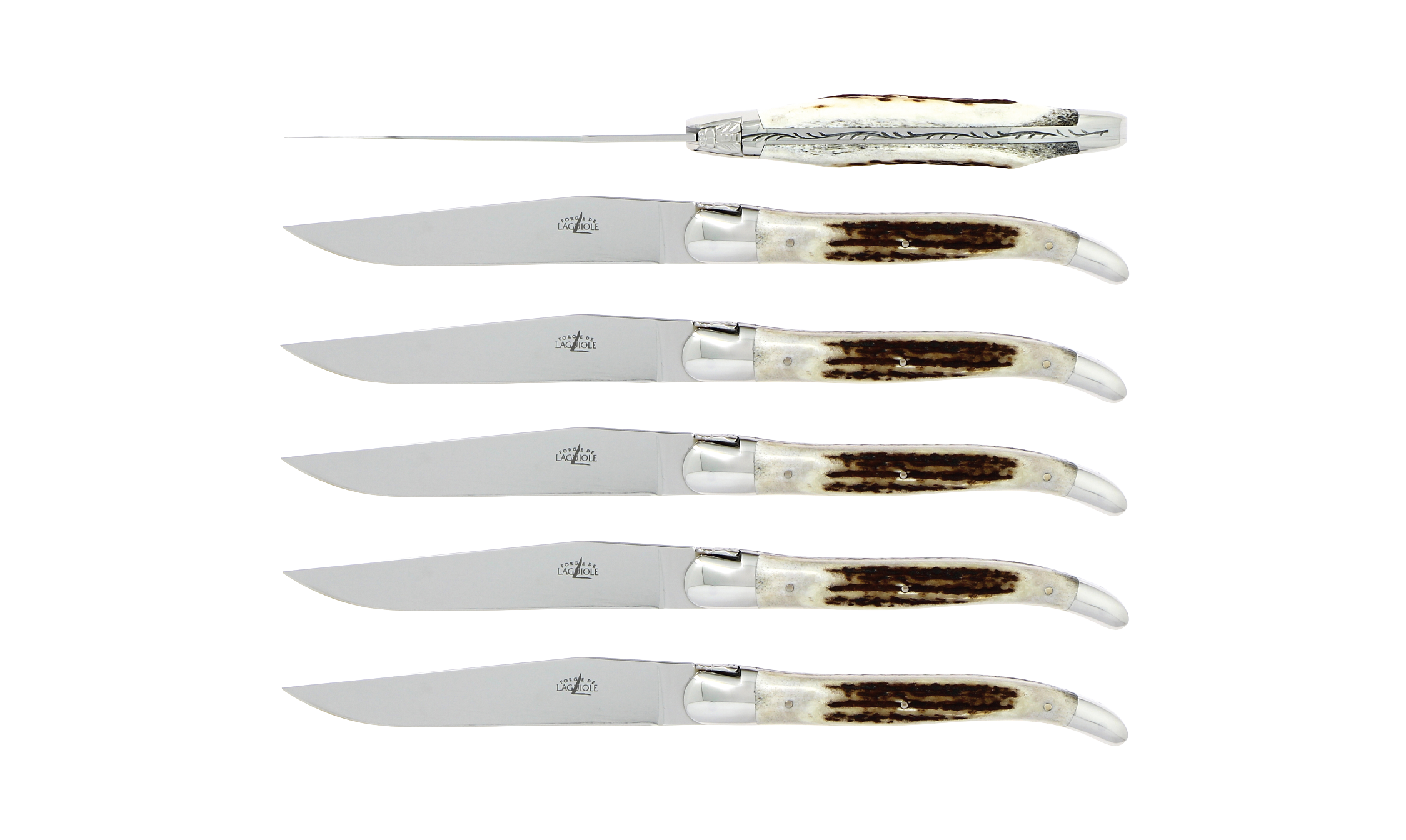 Couteaux de table Wilmotte en dacryl blanc - coffret de 6