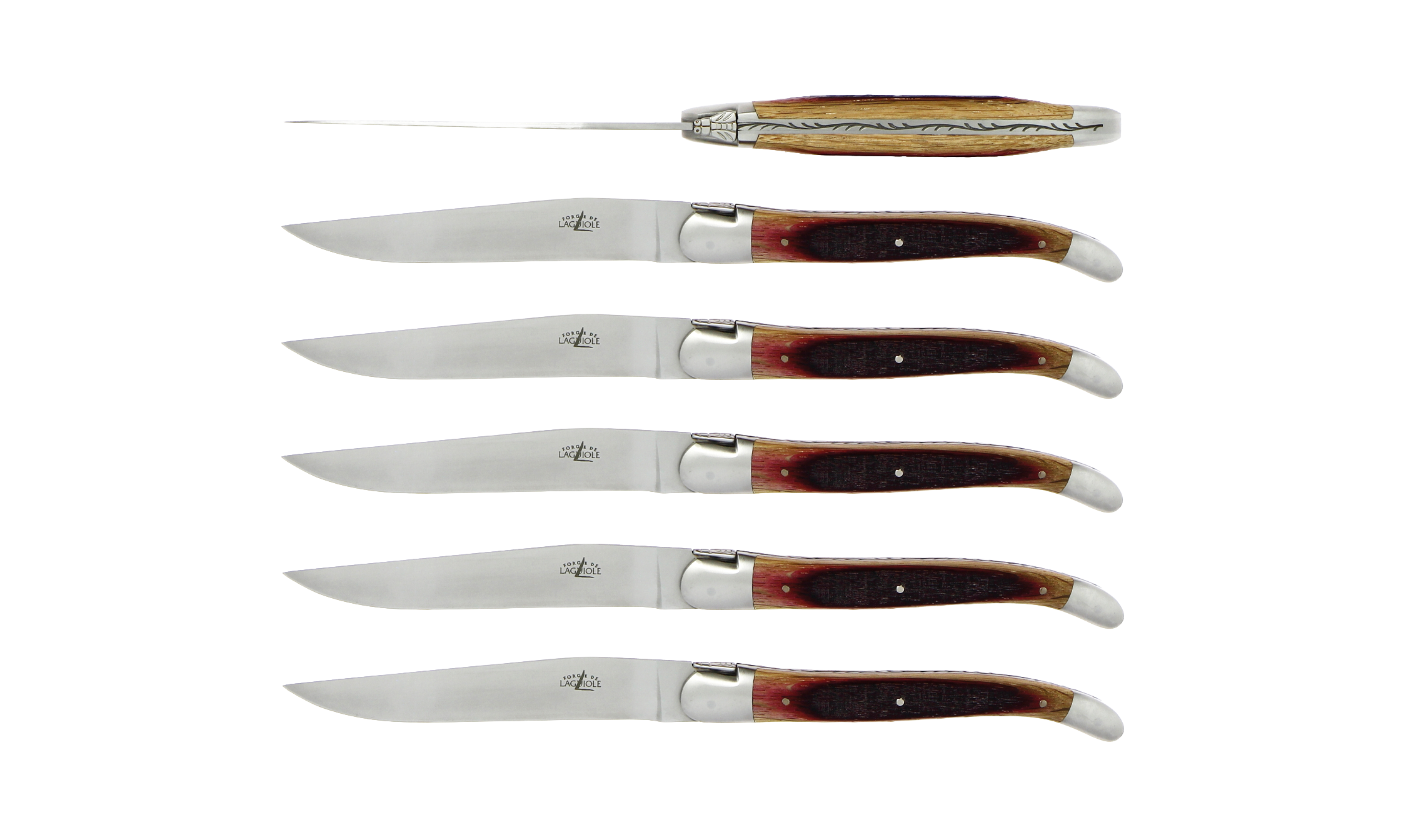 Fourchettes en chêne de barrique finition satinée - coffret de 6