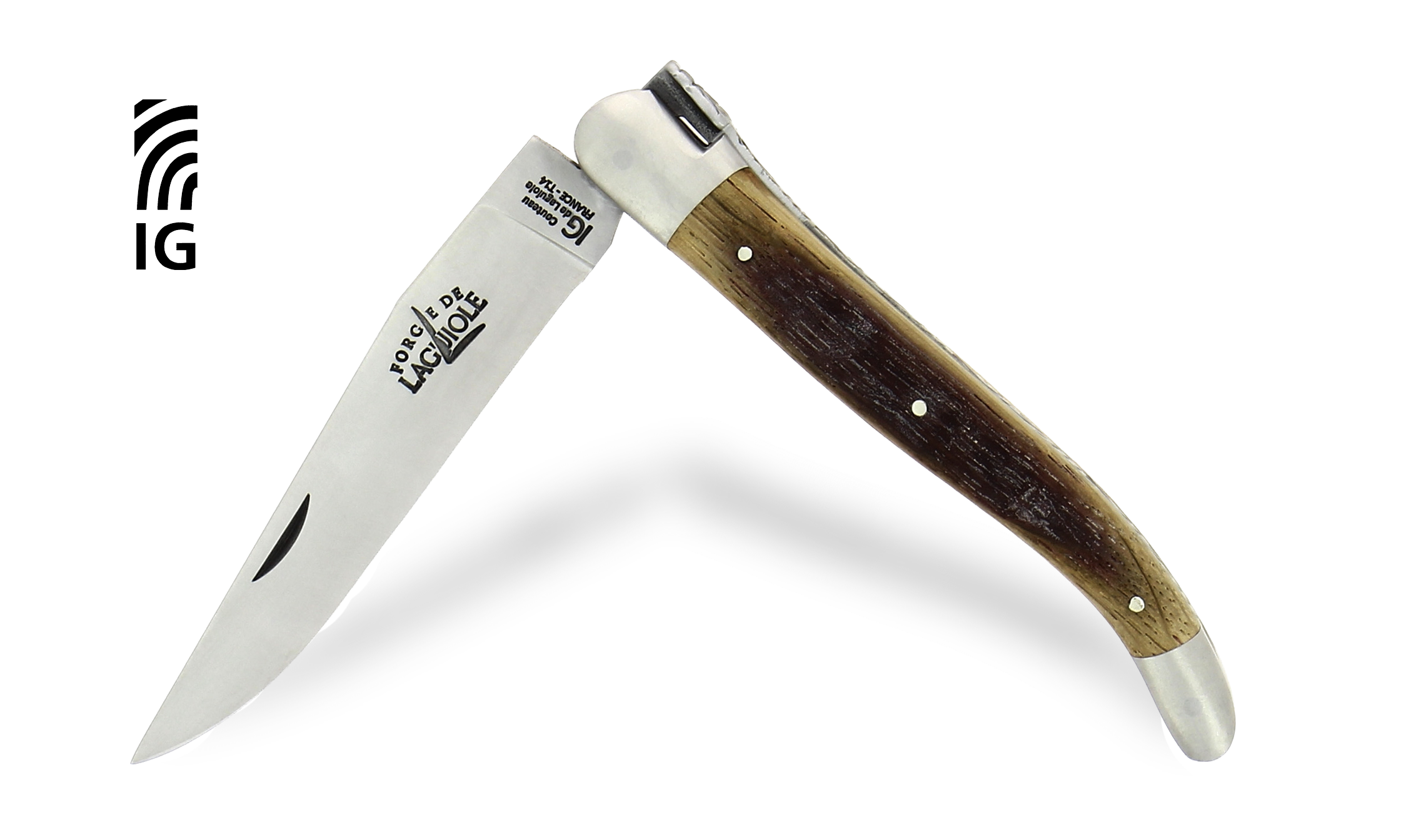 Laguiole knife 12 cm in satin-finished Barrel Oak