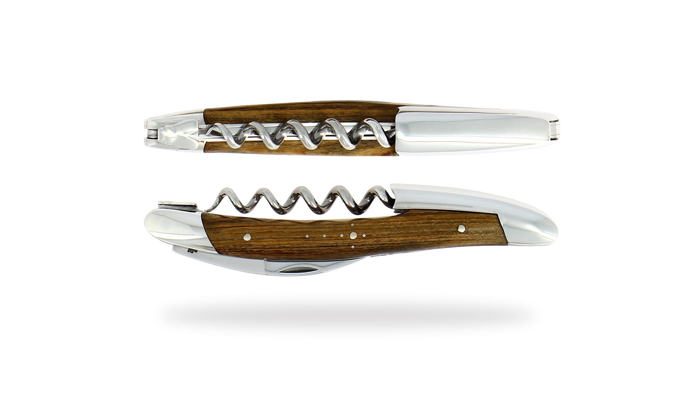 Sommelier knife, high polished finish with pistachio handle