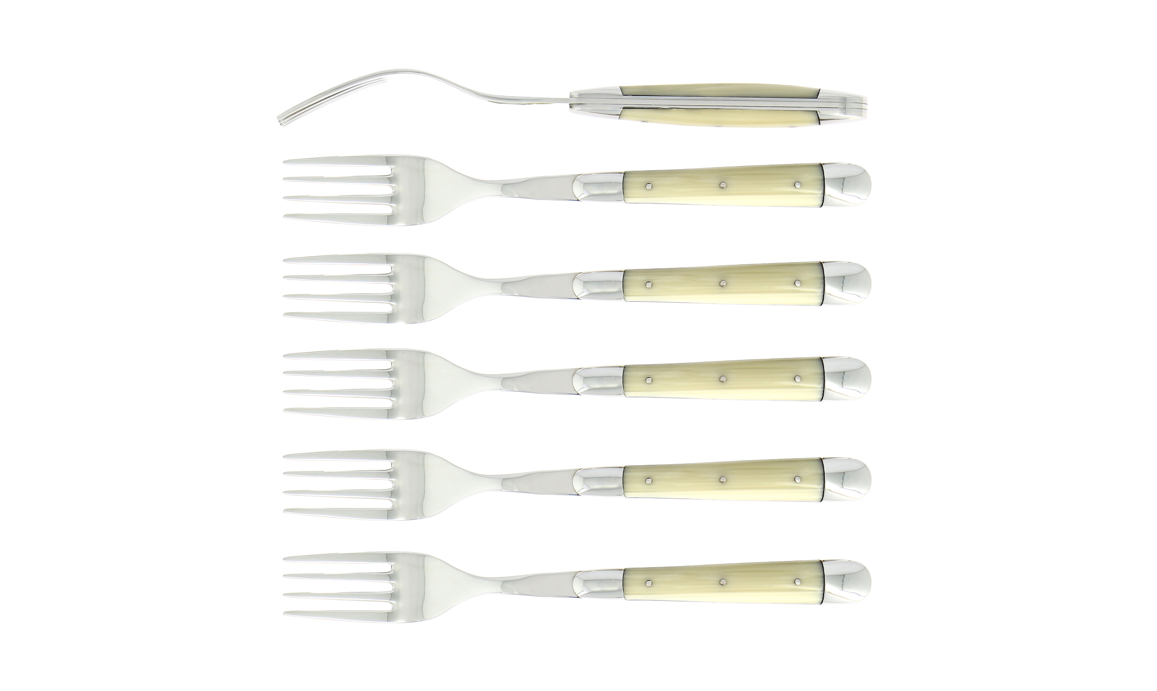 Laguiole avec tire-bouchon en olivier, doubles platines et lame damas inox, finition satinée
