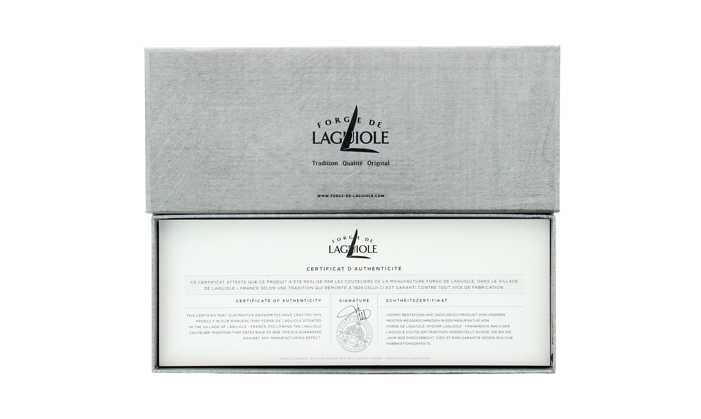 Couteaux de table C + B Lefebvre en inox brillant, coffret de 2