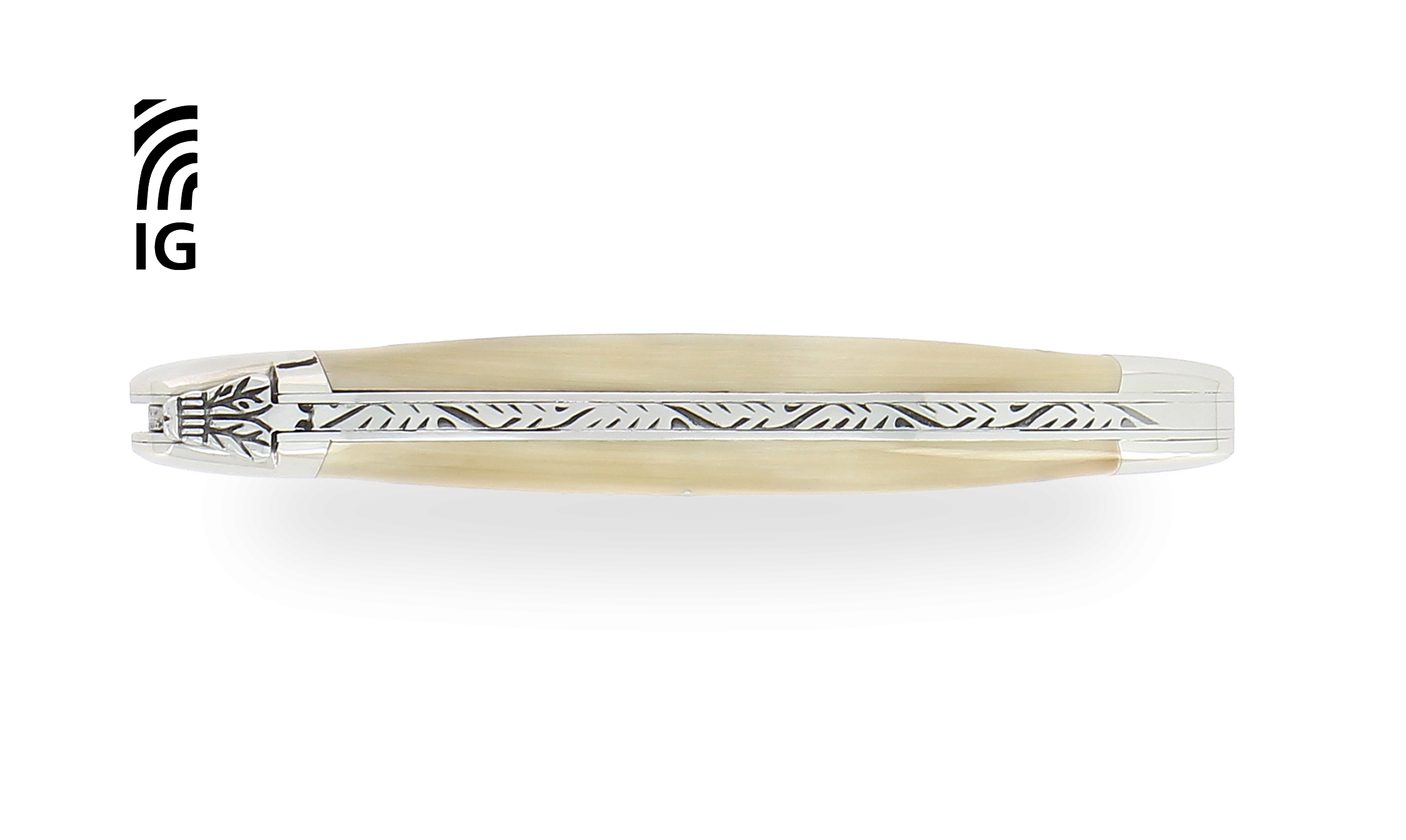 Laguiole knife 12 cm in polished light Horn