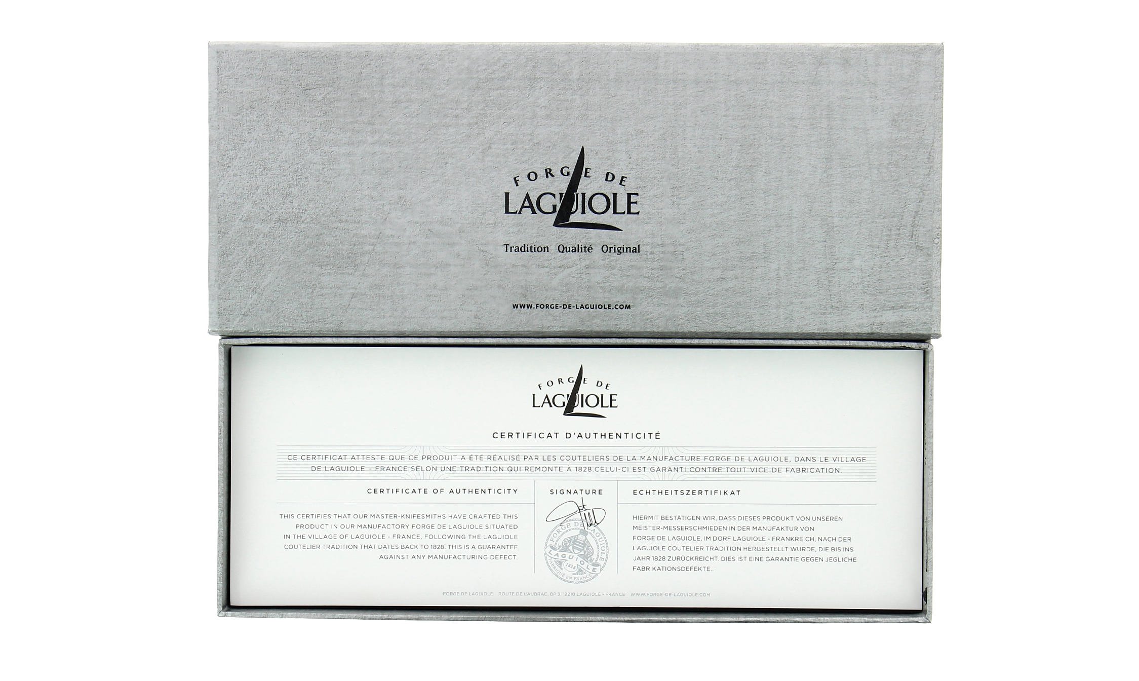 Sommelier Laguiole en corne de vache Aubrac, finition satinée