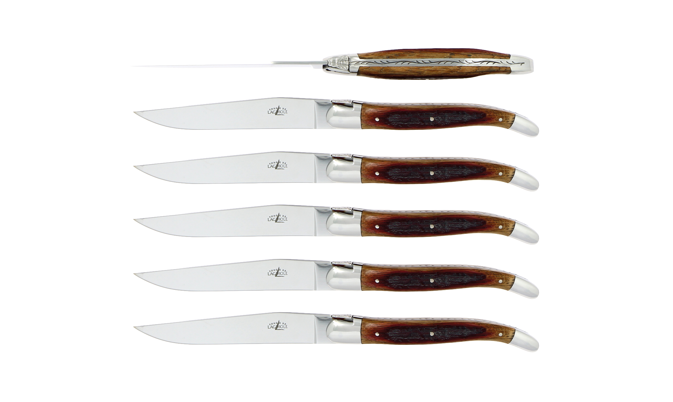 Couteaux de table Wilmotte en dacryl lie de vin - coffret de 6