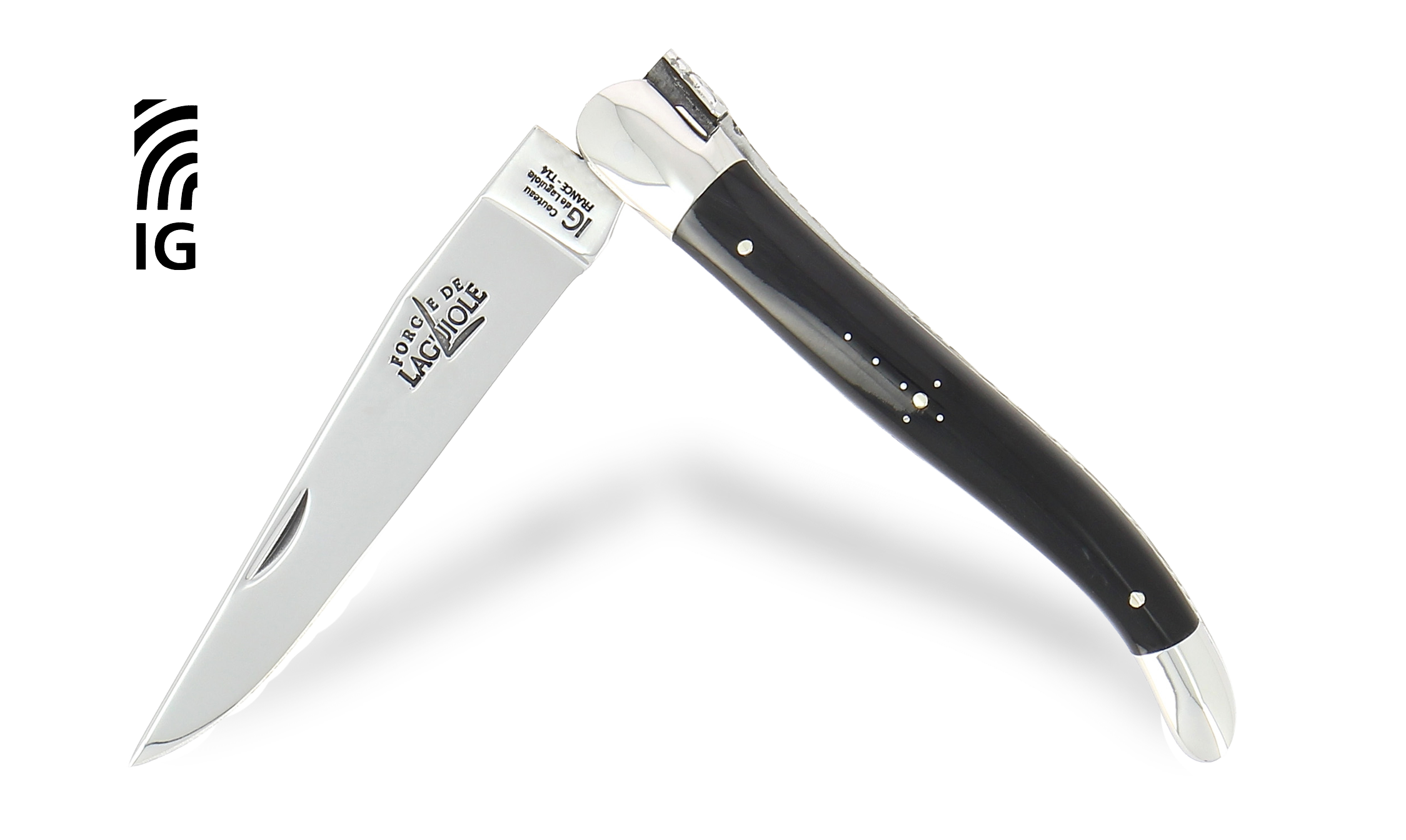 Laguiole knife 12 cm in polished dark Horn