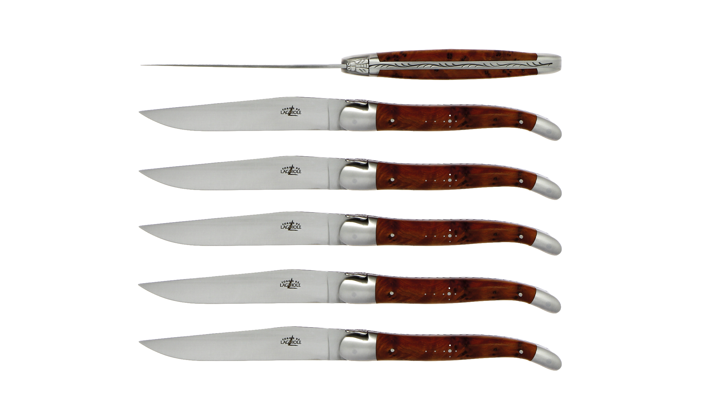 Fourchettes en frêne densifié finition brillante - coffret de 6
