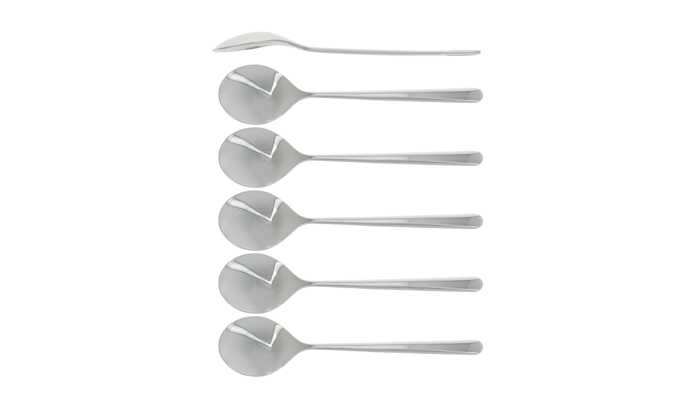 Esslöffel, Linie Essentielle mit eckigem Griff, Finish glänzend, Set mit 6