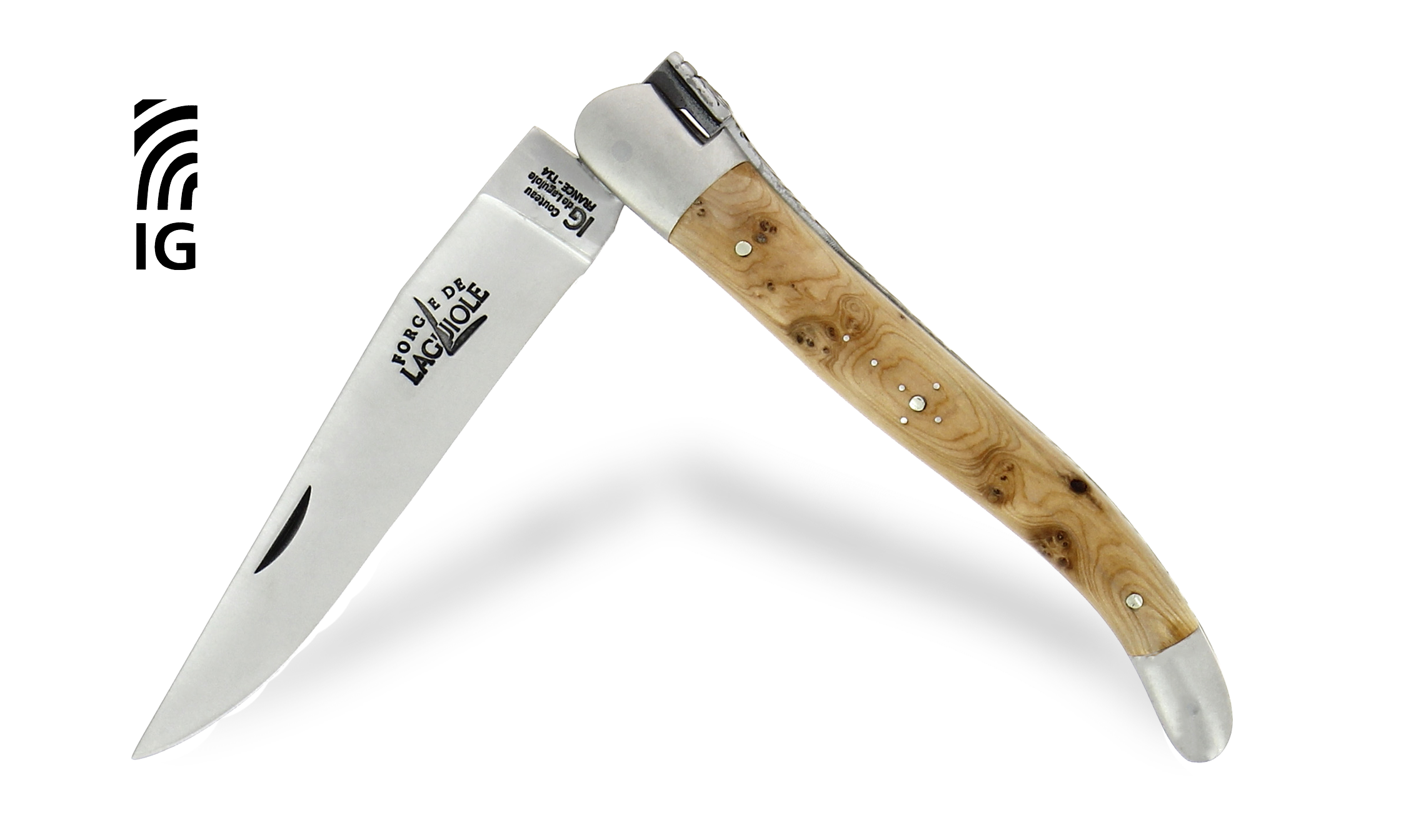 Laguiole Taschenmesser 12 cm Wacholderolz satiniert