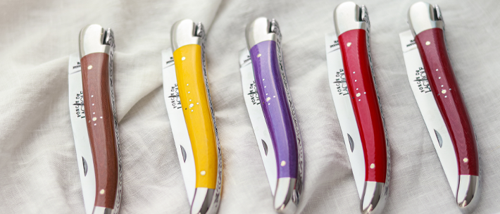 Laguiole knife 11 cm in polished bordeaux compressed Fabric