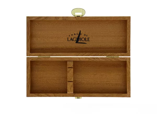 Coffret bois foncé pour 2 couteaux