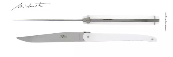 Couteaux de table Jean-Michel Wilmotte en dacryl® Blanc, coffret de 2