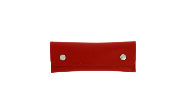 Etui en cuir rouge