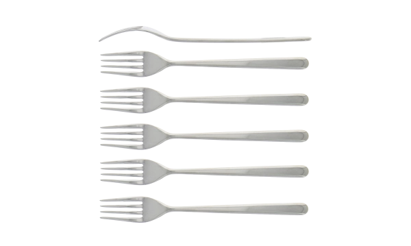 Fourchettes Gamme Essentielle brillantes, coffret de 6