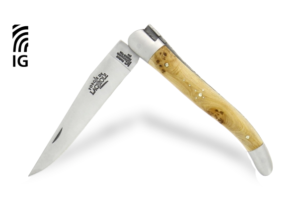Couteau de pliant 11 cm en genévrier satiné