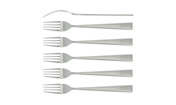 Fourchettes Gamme Elégance brillantes, coffret de 6