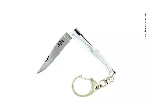 Folding knife with key ring 7 cm, ful handle aluminium and high-polish finish