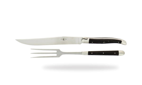 Service à découper satiné en ébène