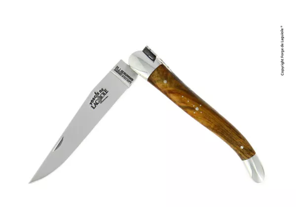 Couteau pliant 11 cm en pistachier , mitres inox finition brillante