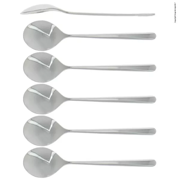 Esslöffel, Linie Essentielle mit eckigem Griff, Finish glänzend, Set mit 6