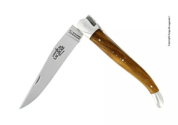 Couteau pliant 12 cm en pistachier , mitres inox finition brillante