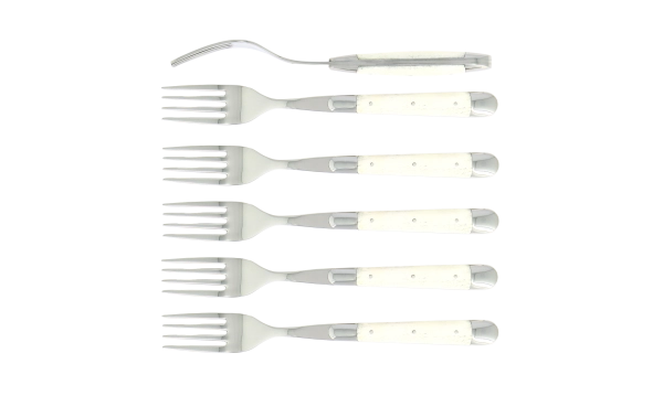 Fourchettes brillantes en os, coffret de 6