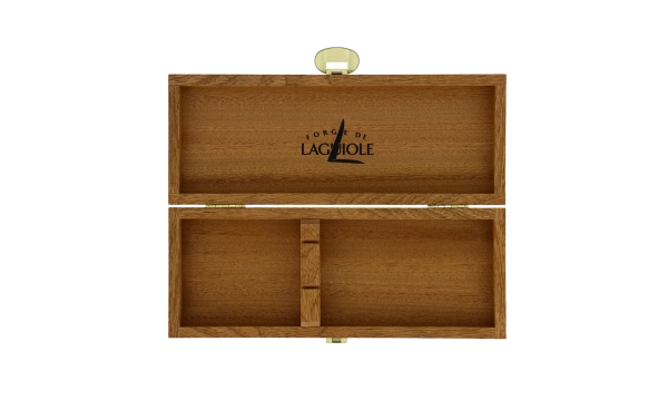 Coffret bois foncé pour 2 couteaux