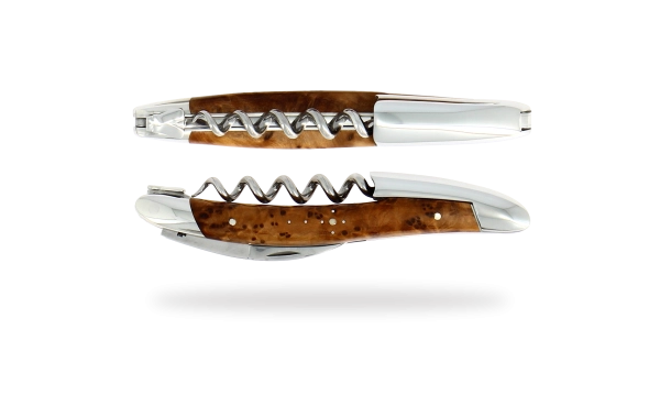 Couteau de sommelier laguiole manche thuya brillant