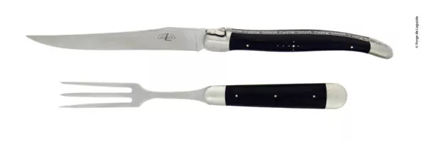 Tranchier-Besteck Griffe aus Ebenholz - grosses Modell, Finish matt