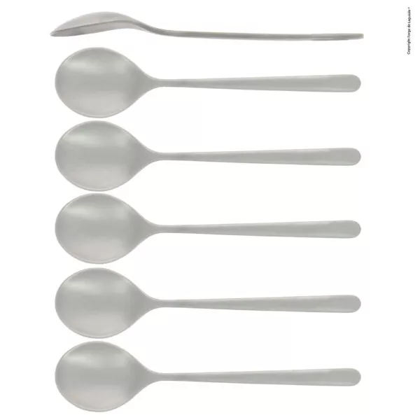 Esslöffel, Linie Essentielle mit eckigem Griff, Finish matt, Set mit 6