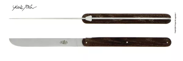 Couteaux de table Andrée Putman en frêne densifié, coffret de 2