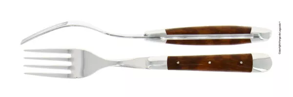 Essgabeln, finish glänzend mitt Griff aus Amourette, Set mit 2