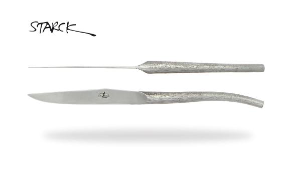 Couteaux de table Philippe Starck en inox satiné, coffret de 6