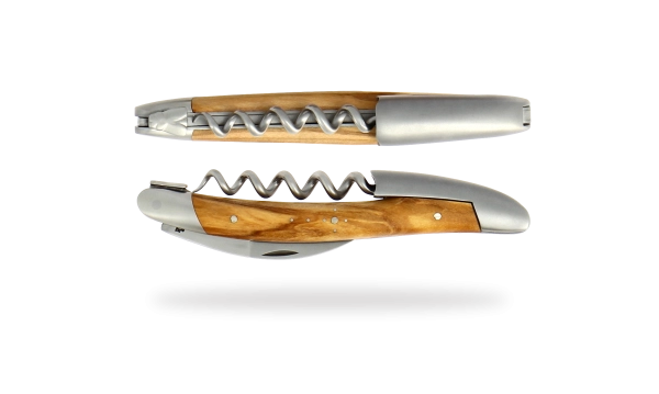 Couteau de sommelier laguiole manche en olivier