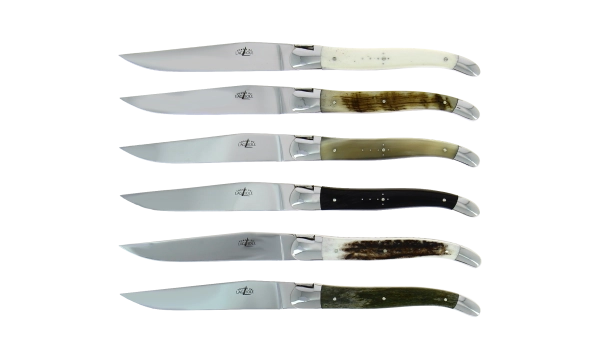 Coffret de 6 couteaux de table finition brillante ANIMALIA