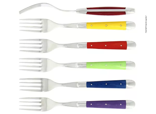 Essgabeln, finish glänzend mit Griff aus gepresster Verbundfaser, Set mit 6