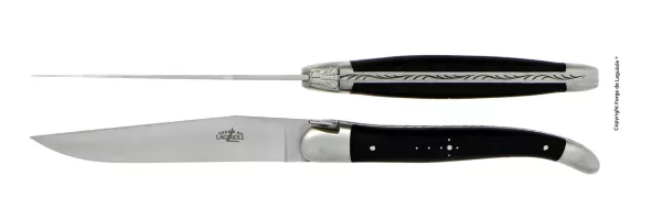 Tafelmesser, Finish matt mit Griff aus Ebenholz, 2er Set