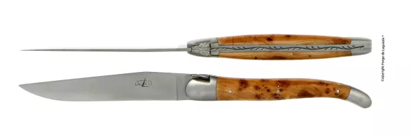 Tafelmesser, Finish matt mit Griff aus Wacholder, 2er Set