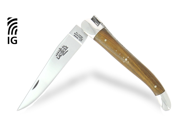 Couteau pliant 11 cm en pistachier , mitres inox finition brillante