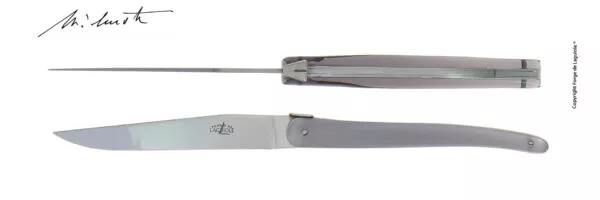 Couteaux de table Jean-Michel Wilmotte en dacryl® Gris, coffret de 2