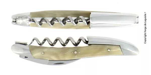 Sommelier Messer, Finish glänzend mit Griff aus hellem Horn