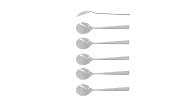 Cuillères à café Gamme Elégance brillantes, coffret de 6