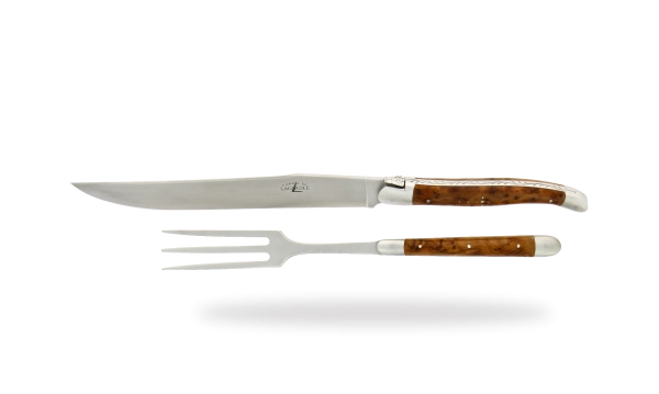 Service à découper satiné en thuya