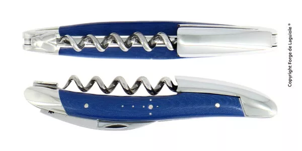 Couteau de sommelier en tissu compressé bleu