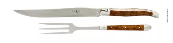 Tranchier-Besteck Griffe aus Thuja, Finish matt