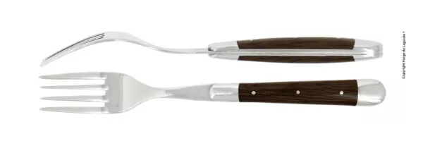 Essgabeln, finish glänzend mit Griff aus 5000 Jahre alt, Set mit 2