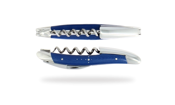 Couteau de sommelier en tissu compressé bleu