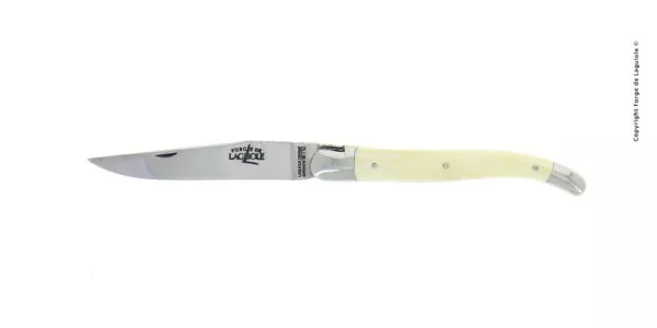 Couteau pliant ciselé main brillant en phacochère