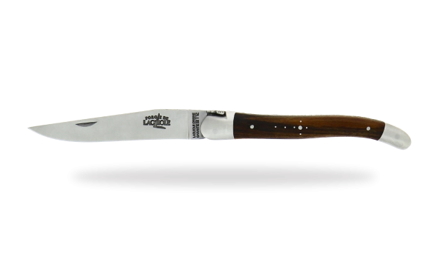 Couteau pliant ciselé main satiné en pistachier